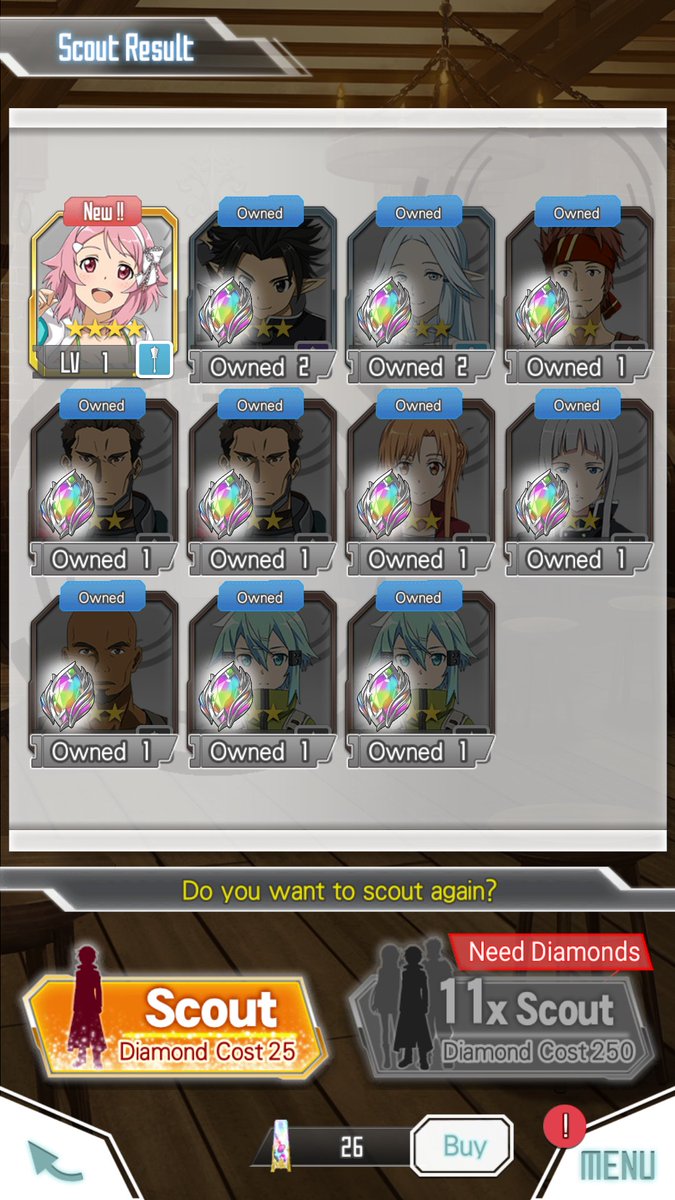 hiitsukiko's tweet photo. Not exactly Yuna... but Lisbeth is a favorite so I shouldn't be complaining 😜 #SAOMD #IllTryAgain https://t.co/GZLBsjBW6j
