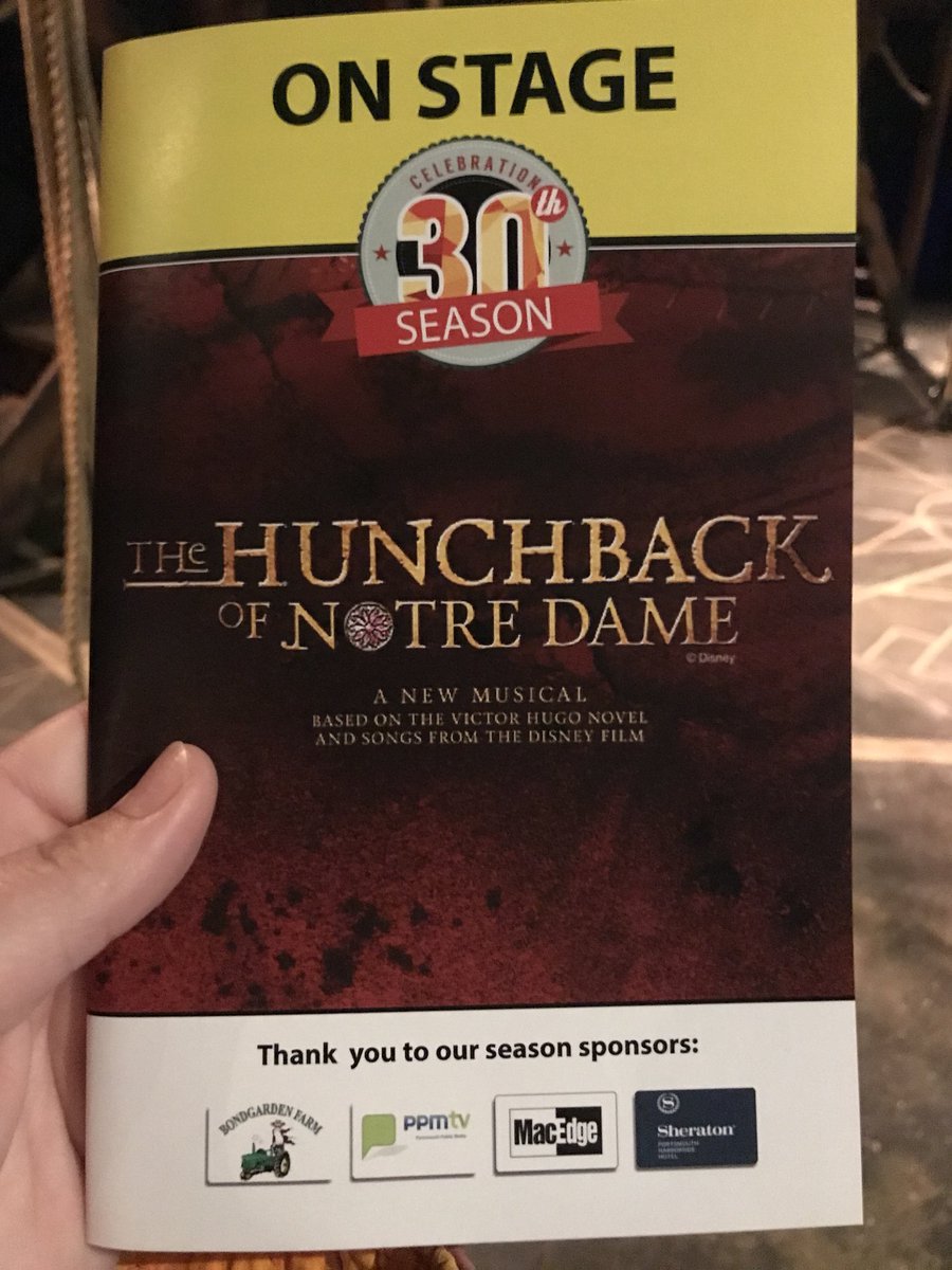 NHNovelist's tweet photo. In Portsmouth (one of my favorite towns), at the #SeacoastRep (one of my favorite theaters. I LOVE the Disney version of this, and can’t wait for the show to start! And can’t beat these seats... https://t.co/SG71PwJwpm