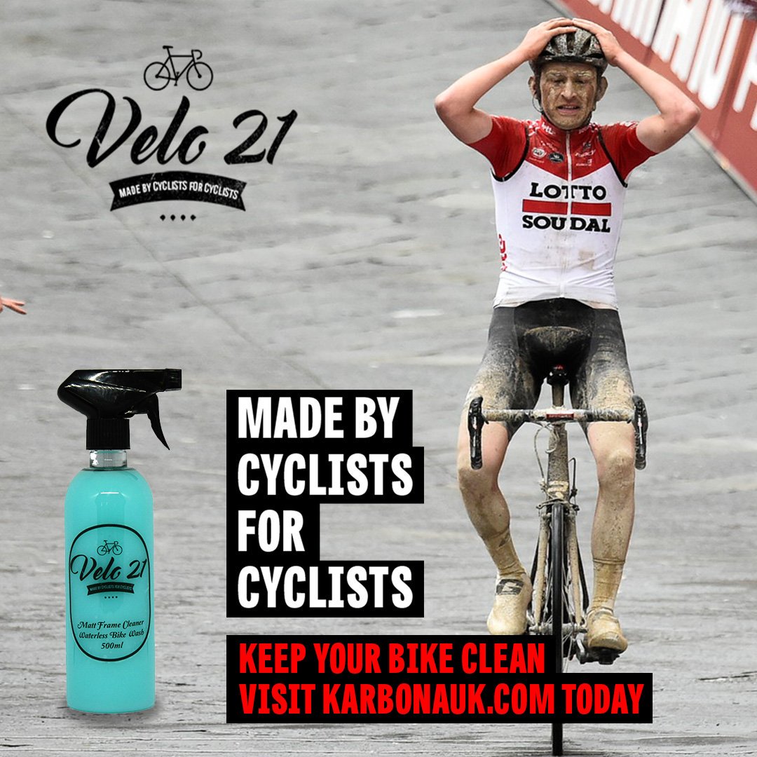 Tiesj Benoot take a bow! What a race, what a win! Epic attack and a seriously well deserved victory! We hope you have some <a href="/velo21clean/">Velo 21</a> to get you bike clean! .
karbonauk.com