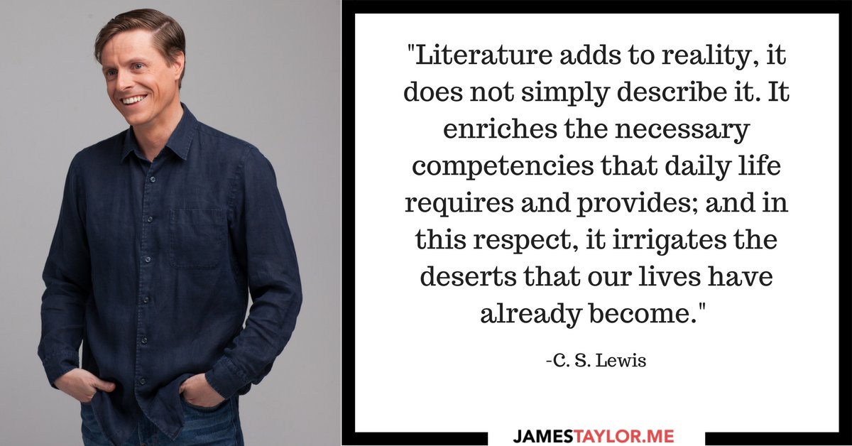 MyMusicBusiness's tweet photo. "Literature adds to reality, it does not simply describe it. It enriches the necessary competencies that daily life requires and provides; and in this respect, it irrigates the deserts that our lives have already become." C. S. Lewis #creativelife https://t.co/FUhlqn1MER