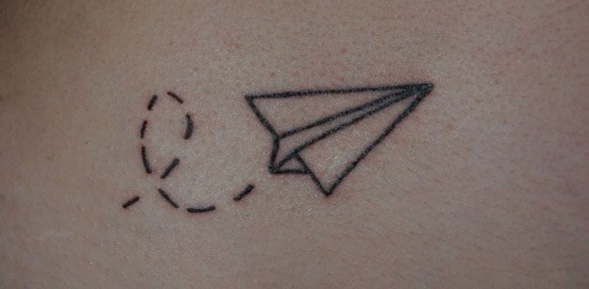SpaceyDolanss's tweet photo. So the first one I painted😁 
The second is the depression and anxiety awareness tat and the final one is a paper airplane and it’s forever moving without stopping ❤️
#DTtattoos ❤️ https://t.co/VmuvuID0ui