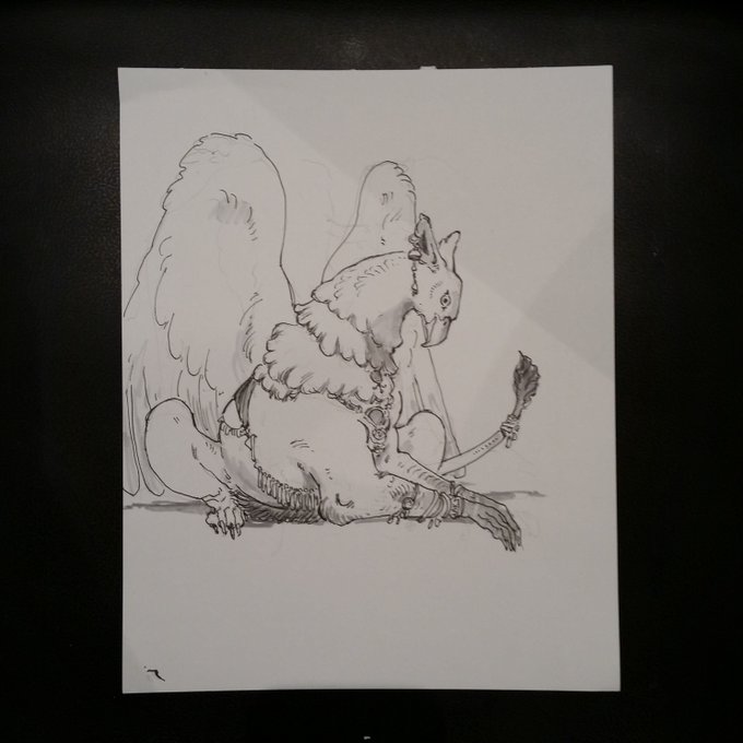 My commission examples for ECCC- Gryphon, Anubis, Ogre. 