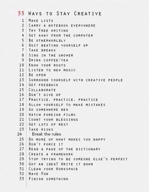 farbodsaraf's tweet photo. 33 ways to stay creative https://t.co/OQQOc0U6l9