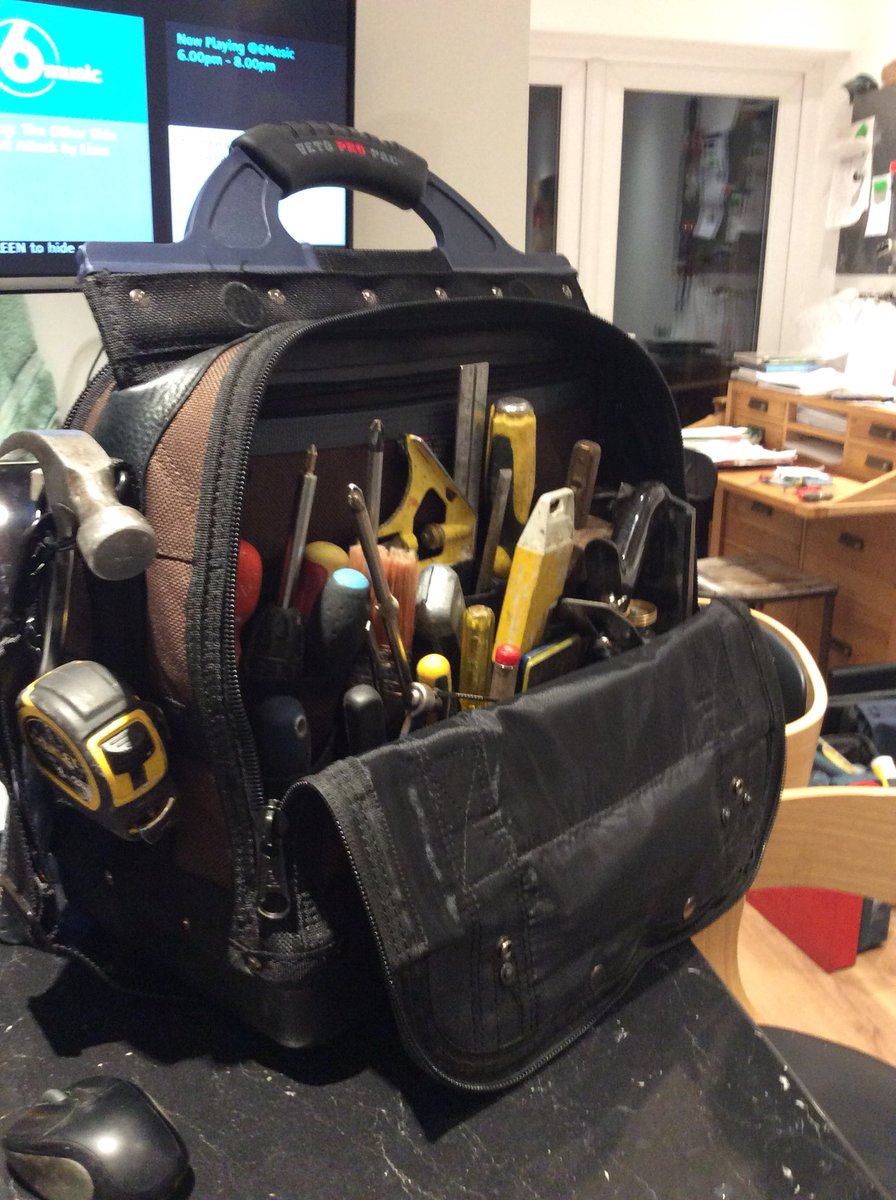 If you like the new van and racking(modifications now being 3D printed as I tweet), check this out for a tool bag. Veto Pro PAC, one amazing piece of kit