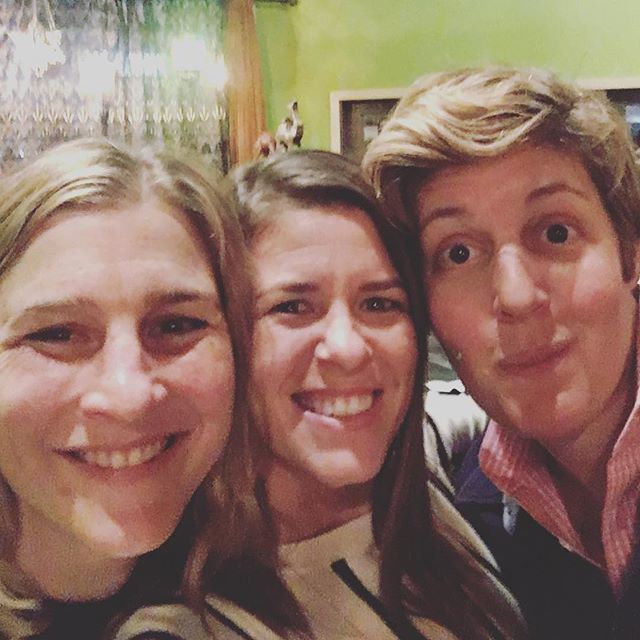 drmelodymoore's tweet photo. Musing with @sallykohn and @fleshmanflyer after the @theworldmuse conference! Love these two badasses and sweethearts. #sisterhood #badasses #museconference #friendship #loveislove #theoppositeofhate #wilder #embodylove https://t.co/bWGiKTusAc https://t.co/54lCfpJ46E