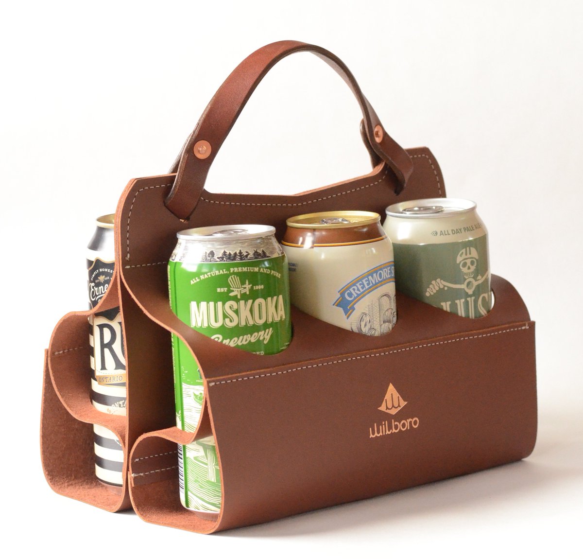 BestLeather's tweet photo. Wilboro Big Sixer Beer Caddy. Carry those precious cans in style! #wilborobeercaddy #beercaddy #bestleathergoods https://t.co/mng1j4UcVz https://t.co/yDGUT1qBif