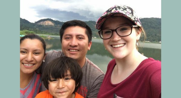 NewmanU's tweet photo. It only took a week for Kedzie Hopkins' Guatemalan host family to fall so in love with her that they decided to name their daughter after her. Read about it here! #NewmanU #StudyandServe #Family https://t.co/twZJvDYl7m https://t.co/k8Dv2VDxbX