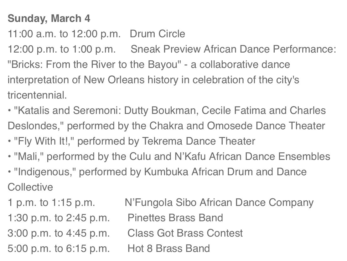 CongoSquareFest's tweet photo. Another beautiful day ahead of us for @CongoSquareFest !! Here’s the schedule, including Class Got Brass and some additional, and very special performances https://t.co/p1XzPd10OK