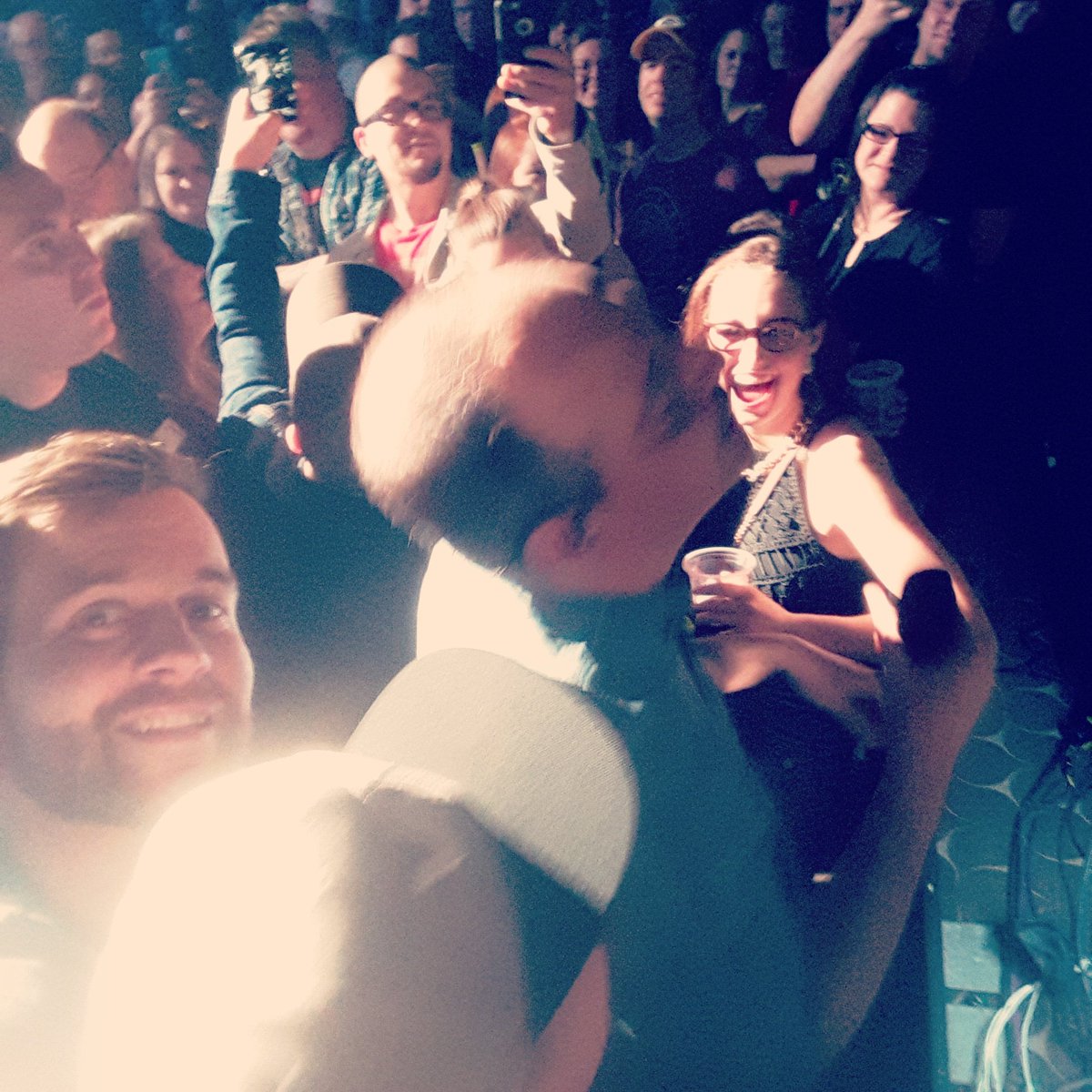 cjellison13's tweet photo. What an amazing show last night! @mattgood @OurLadyPeace You guys put on a rocking show I will never forget! Even @mattgood came into the crowd where I was! RT https://t.co/btAIHfe2xH