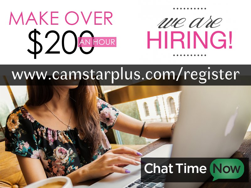 ChatTimeNow's tweet photo. Do you like to meet new friends on cam? Classy, beautiful women are invited to apply to broadcast on #ChatTimeNow! Earn the highest industry payouts with us! #workathome #ChatTimeNow #beoncam #SundayMorning https://t.co/rNfzXq74cH https://t.co/8T7Llw7O5V