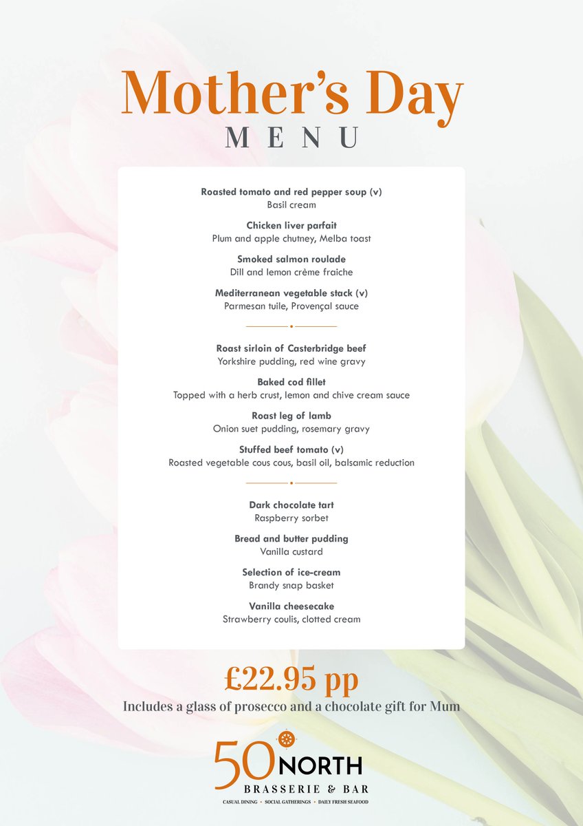 Here's our long-expected Mother's Day Menu. For more information: ow.ly/O6It30iHZvf