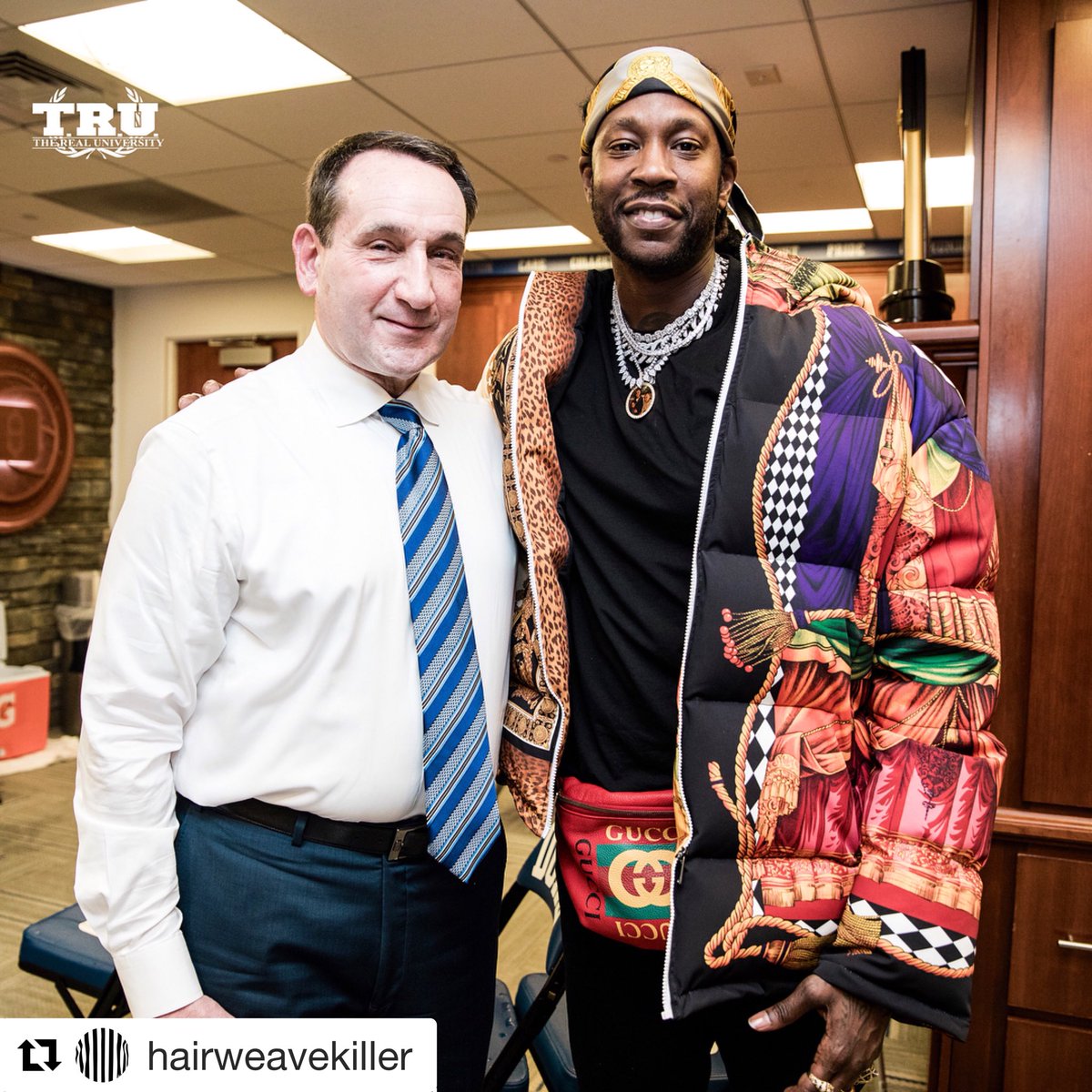 realgranthill33's tweet photo. "Pretty Girls Like Trap Music &amp; Coach K" 😂😂😂 #5Rings&amp;2Chainz #TheBrotherhood https://t.co/xdtqcwwWnT