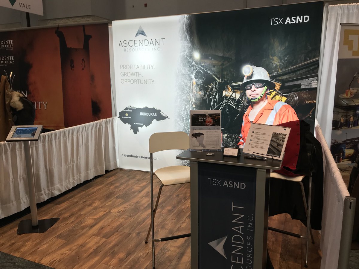 AscendantRes's tweet photo. #PDAC2018 has begun! Be sure to stop by the Ascendant booth located in the Investors Exchange. 

Ascendant is also displaying a demo of its 360 degree virtual tour. Stop by and check it out!

#zinc #AscendantResources #mining #Booth3033 @the_PDAC https://t.co/qYwarqRr6z