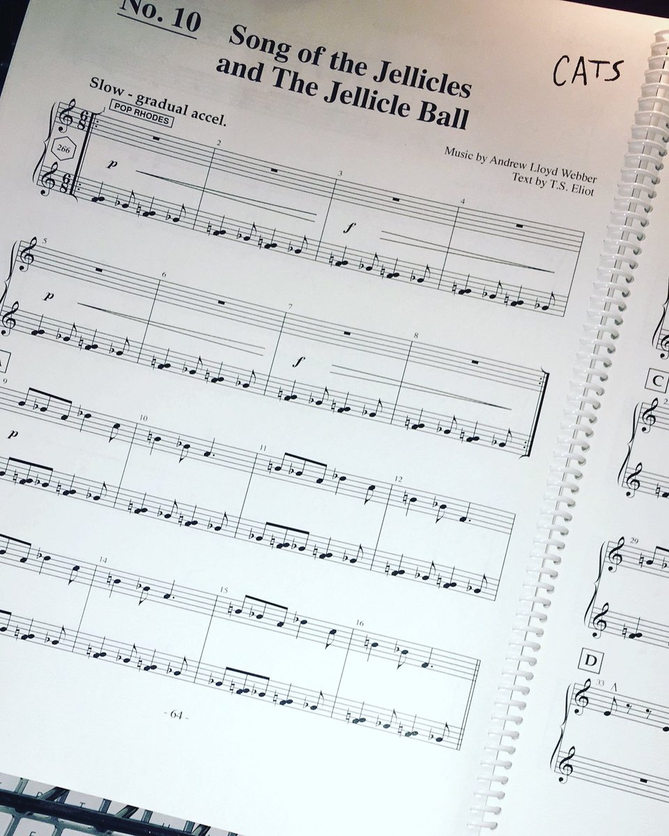 jordanalexmd's tweet photo. Thatโs the #Catsthemusical Band Call done! Super difficult section this. #MusicalTheatre #Keyboard3 #pianist #meow https://t.co/0wd9IJdIem