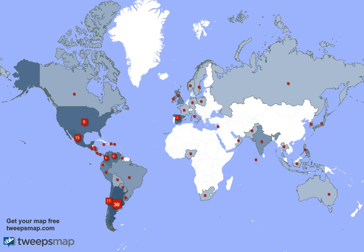 fxckdalas's tweet photo. My followers live in Argentina (29%), Mexico(15%)... Get your map: https://t.co/ouyEx1IxoJ https://t.co/uS0t69xAiH