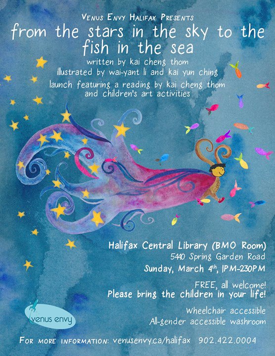 myhalevents's tweet photo. From the Stars in the Sky to the Fish in the Sea : Book Launch! https://t.co/DLM6jL4YL0 #halevents #halifax https://t.co/UQSHPHLUwr