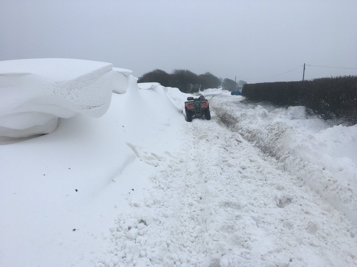 VOGCouncil's tweet photo. Would like to thank farmer Mike Thomas in Wick (Who has also been busy lambing) and all the other local farmers who are volunteering their time to help clear rural areas #CommunitySpirit at its best 🙂 https://t.co/UkKeEjb4Sw