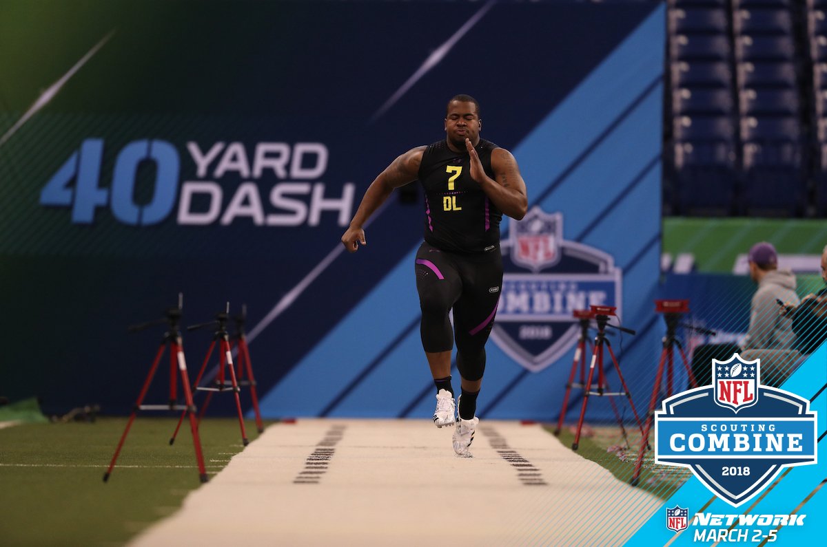 PackFootball's tweet photo. Here comes @BJHill5
#NFLCombine #PackPros #1Pack1Goal 
via @nflnetwork https://t.co/IjNqixU8oR