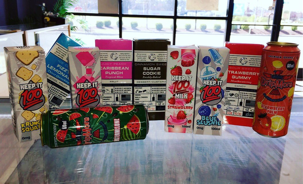 SmokeSmart2's tweet photo. We have gotten in so many new tasty juices you guys will love! Come down to Smokesmart and get some today! #vape #ejuice #Vapenation https://t.co/762lkHF9tE