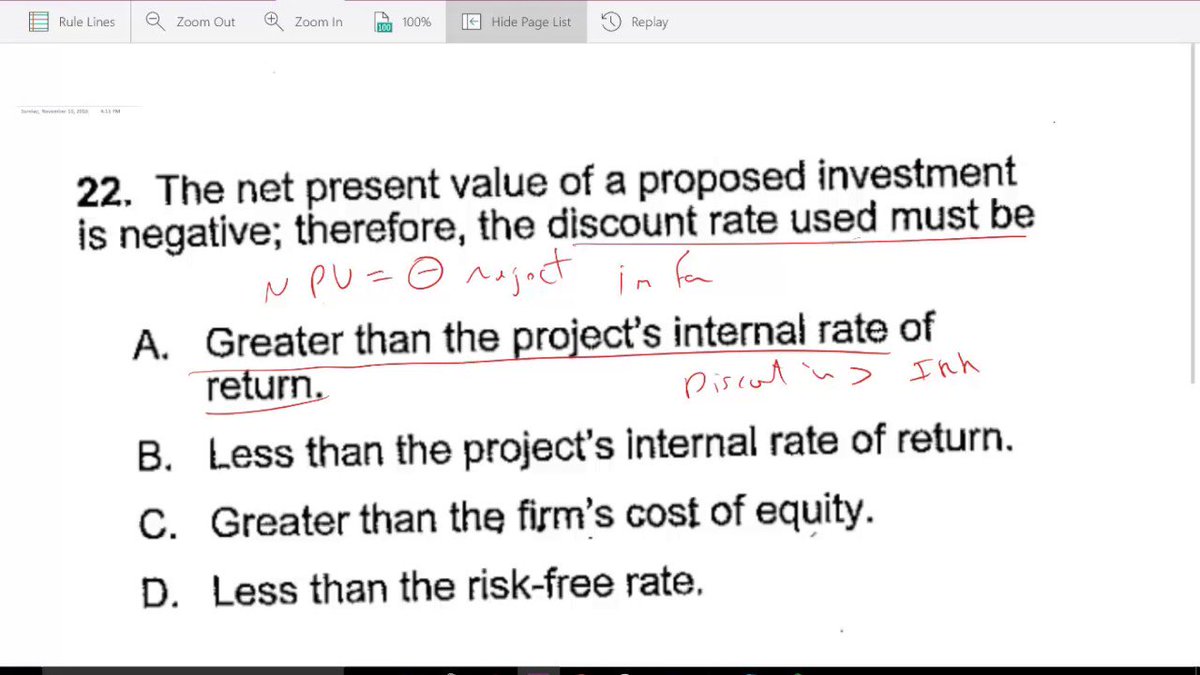 cpaexamclub's tweet photo. Internal Rate of Return: IRR (BEC 15:32)
https://t.co/m4oqSCbli1
#BECstudygroup #cpaexam #CPA https://t.co/i1EVKZfyrS