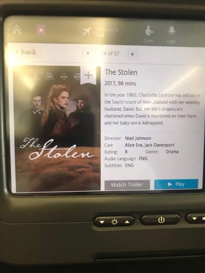 #thestolenmovie hits the skies on #AirNewZealand <a href="/AirNZMedia/">AirNZMedia</a>