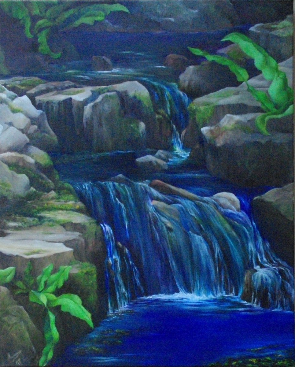 Loueenm's tweet photo. Falls #oilpainting #loueenart #water #nature https://t.co/dMvjGWtDfV
