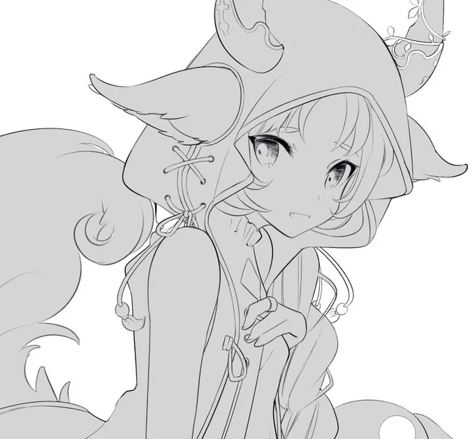 線画仮(1)ここからアドリブで足したりいろいろします 