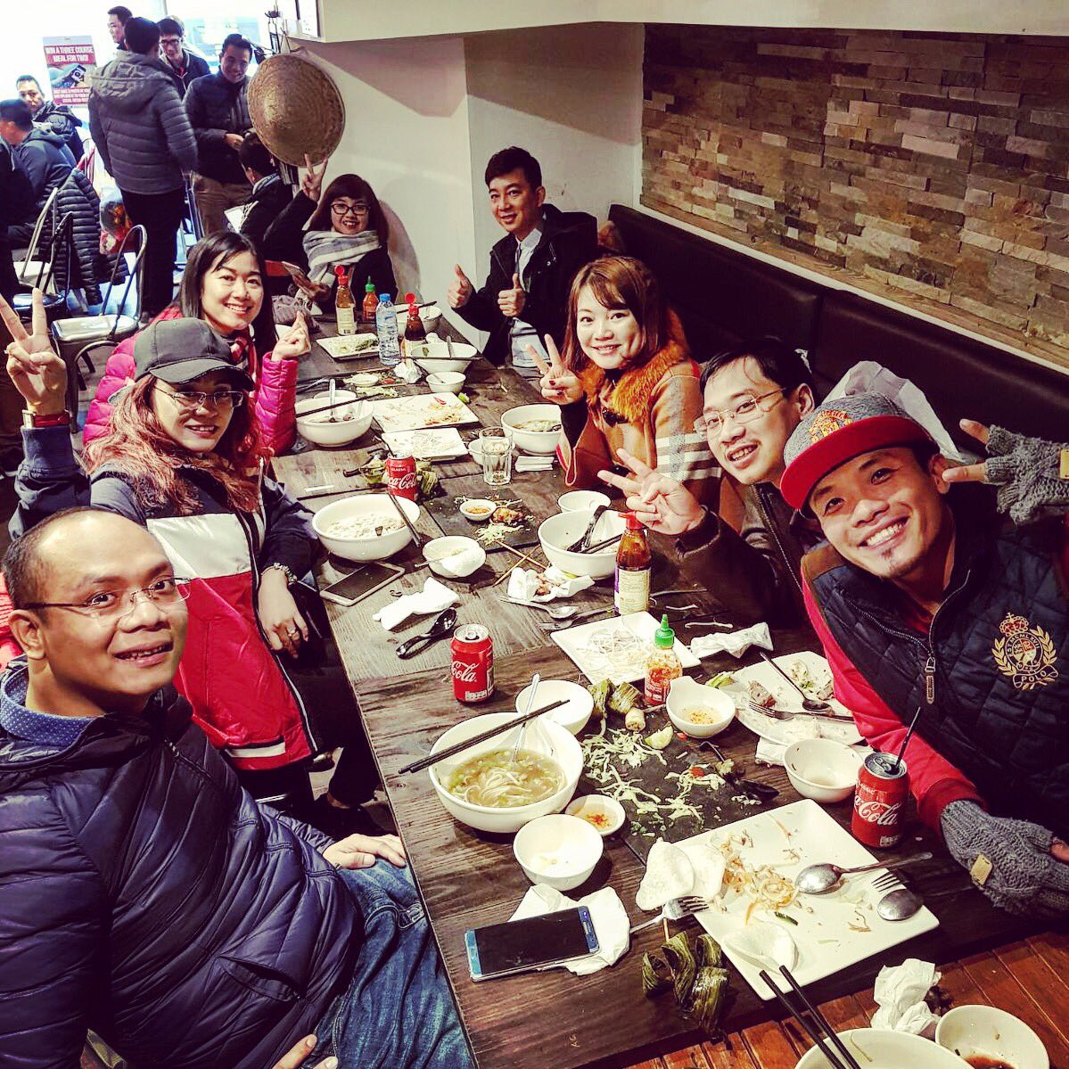 Full house @vnam_mcr a lot of Pho’s and I mean ALOT! Just had enough soup bowls to keep everyone happy and slurping away! 😋💦💦💦

#fullhouse #pho #vietnamesefood #sunday #niceambience #foods