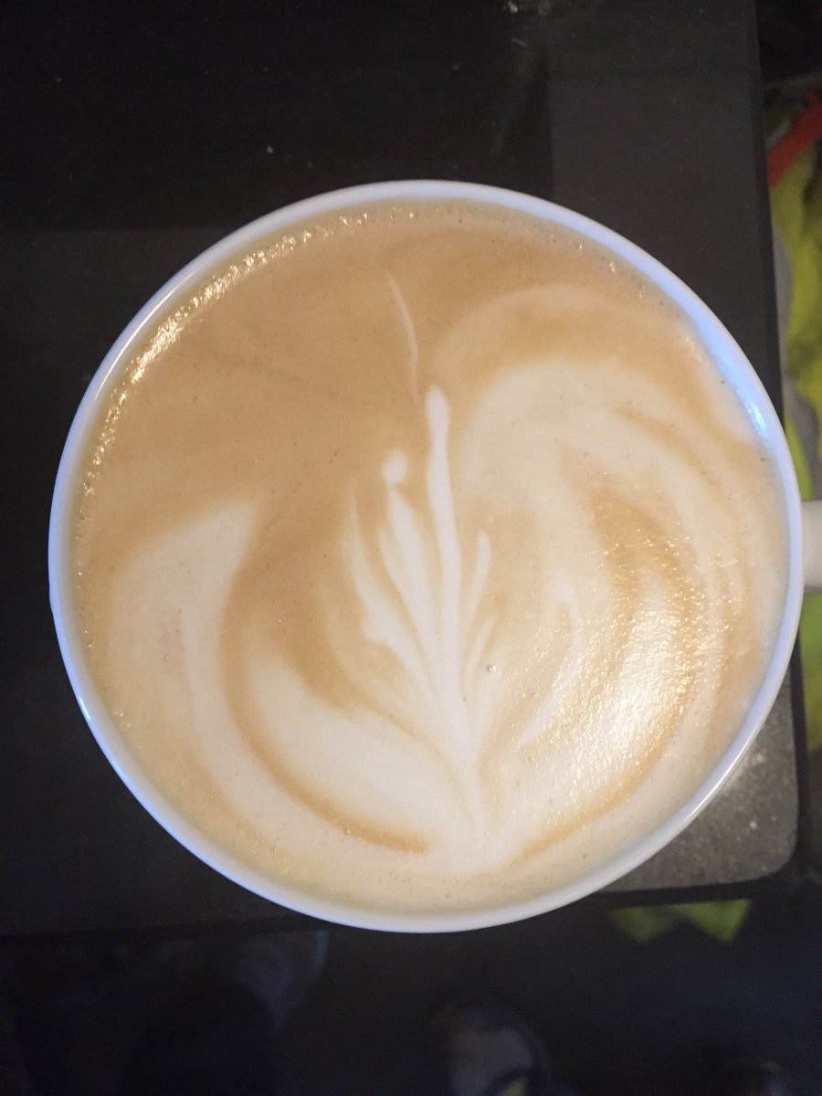 M_Brake11's tweet photo. Mr Brake’s latte art skills have also dramatically improved during our snow days! 😂 @NespressoUK #LatteArt #Creatista #Coffee @DaiBrake https://t.co/tOvw0c8pfZ