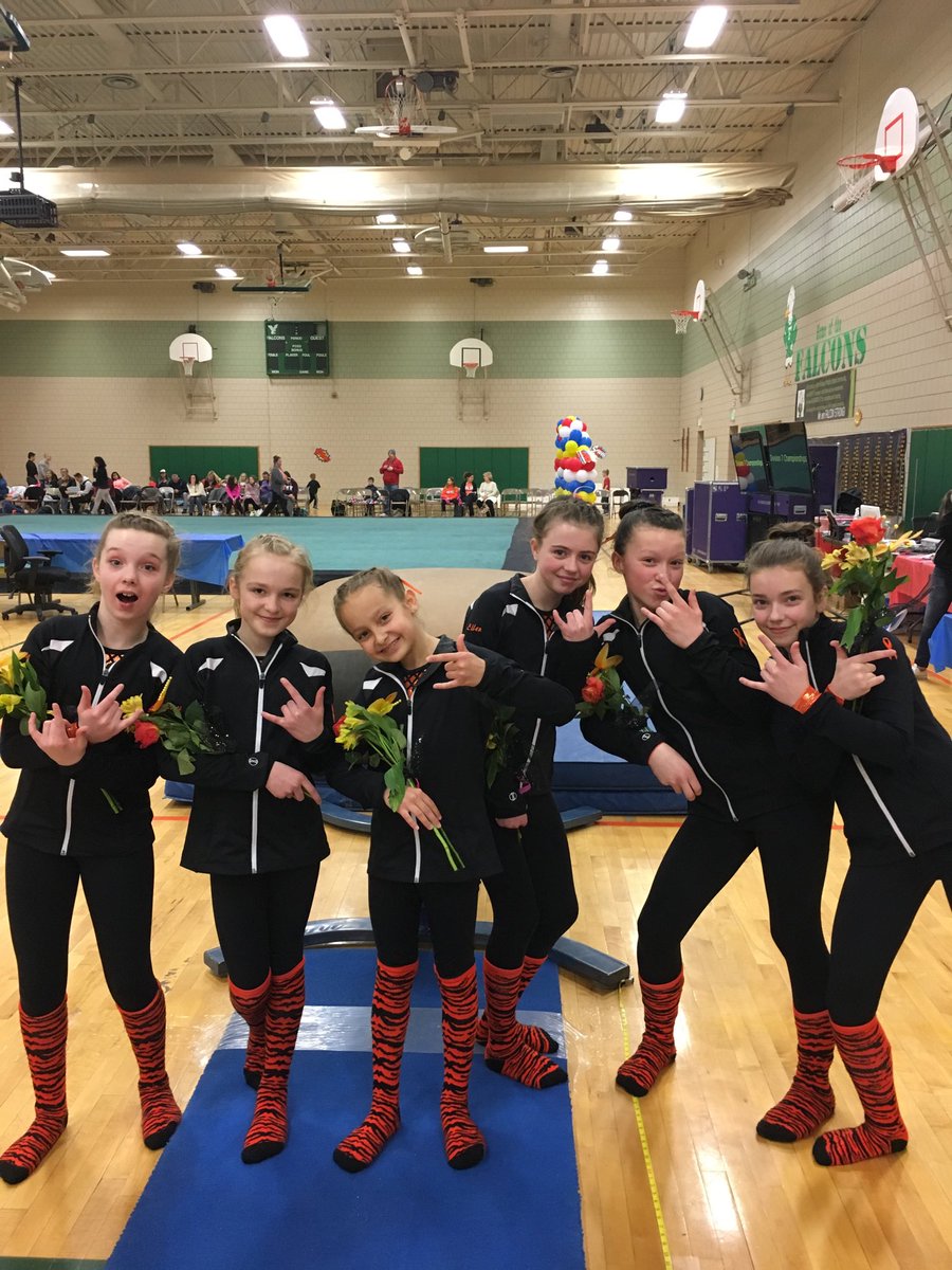 ColleenStarkHaw's tweet photo. JTG Team 4 ready for Division 7 State Meet #hornsup #GoTigers https://t.co/cbuzXuQAHc