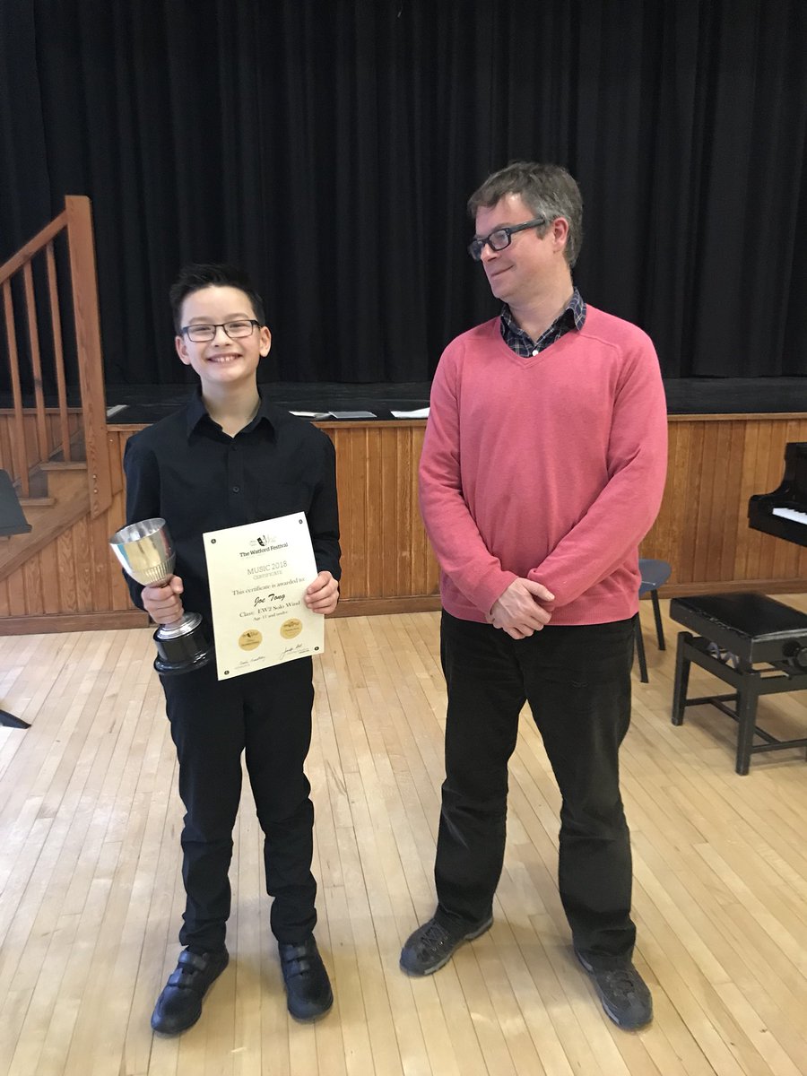 Here’s Joe winning our EW2 class with Faure’s Sicilienne on the flute. Congratulations! #flute #festival #faure #WINNER🥇🥇🥇🥇