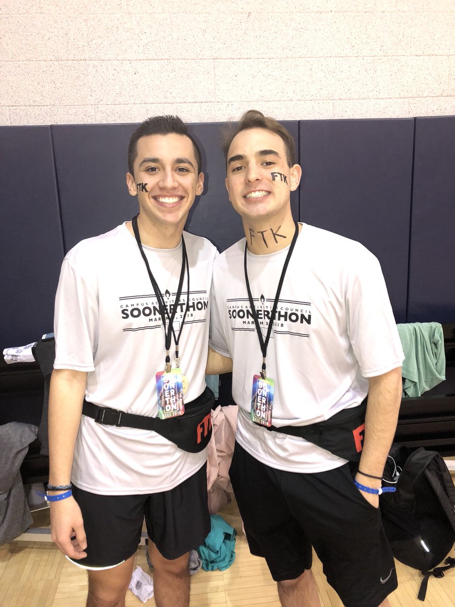 DUOklahoma's tweet photo. What an awesome day, Soonerthon here at OU raised over 1 million dollars for the Children’s Hospital Foundation here in Oklahoma. DU took home first in money fundraised with 12,243 dollars. Thank you to our Soonerthon Exec members Grady and Jose for your hard work this year! #FTK https://t.co/pJzbTIISpO