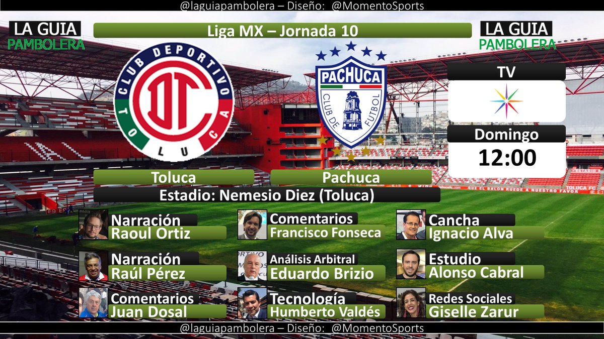 laguiapambolera's tweet photo. HOY: #LigaMX #quetdefine @TolucaFC @Tuzos por @Canal_Estrellas con @RaoulOrtiz_td @raul_perez_ @JuanDosalTD @kikinfg @lalobrizio @BETO_VALDES @nachoalva @Alonso_Cabral y @giselle_zm (11:45hrs) https://t.co/vxALIEugL8