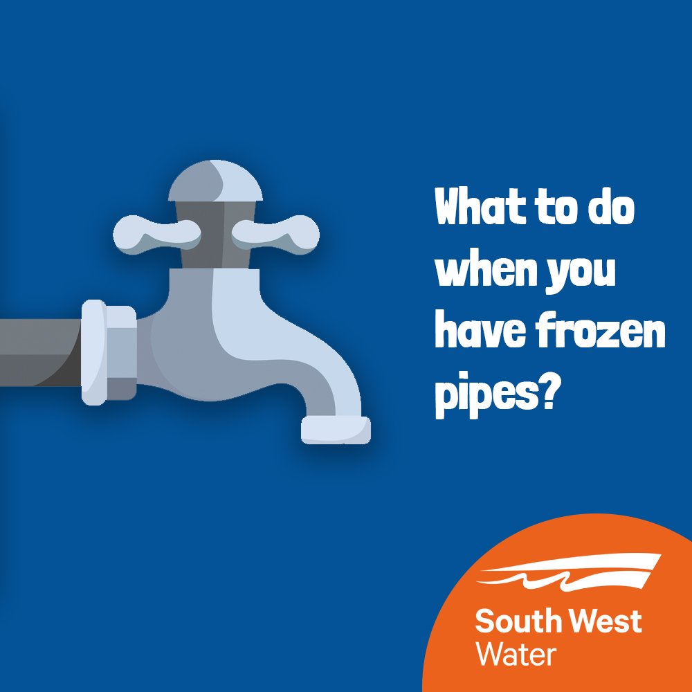 If you need to report a burst main or leaking pipe outside your home, please contact us on 0344 346 2020. If you have leaking water or frozen and burst pipes inside your property please call a local plumber.

See what to do to resolve frozen pipes here southwestwater.co.uk/frequently-ask…