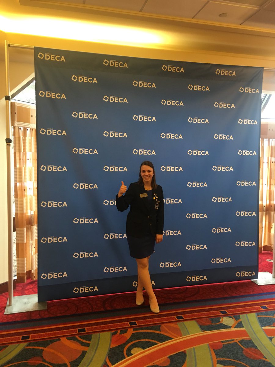 KSDECA's tweet photo. Don’t forget to come by the Grand Ballroom Foyer to visit with colleges and take pictures at the KS DECA photo booth starting at 2:15! #KSCDC2018 https://t.co/OgKSYqLHw5