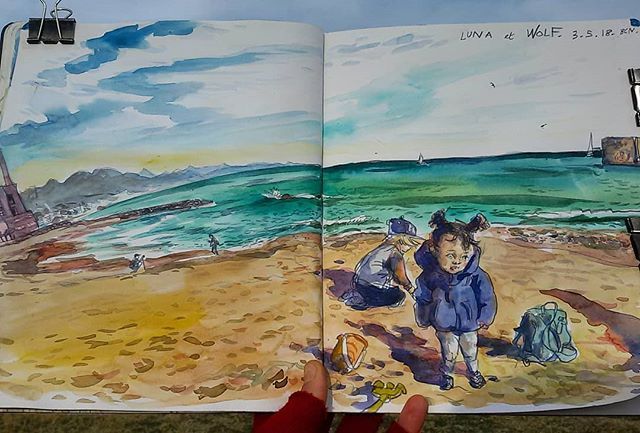 WildPleinArt's tweet photo. Creative work from @pierreamoudry #sketch #sketching #sketchbook #watercolor #childrens #playa #barcelona #urbansketchers #pierreamoudry @duygumassol @irelu_| #wildpleinart https://t.co/rkUSgYfVsR