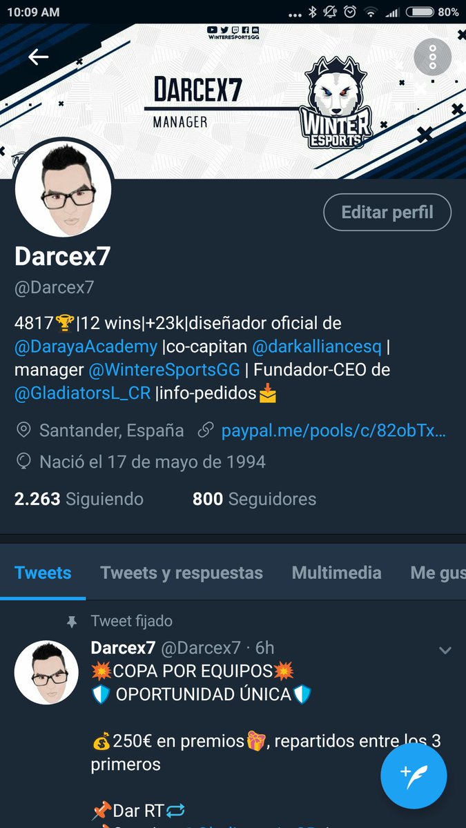 Muchas gracias a todos vosotros, seguimos creciendo
800 followers
Dentro de poco dare a conocer a los ganadores del sorteo de los wallpapers en 3D