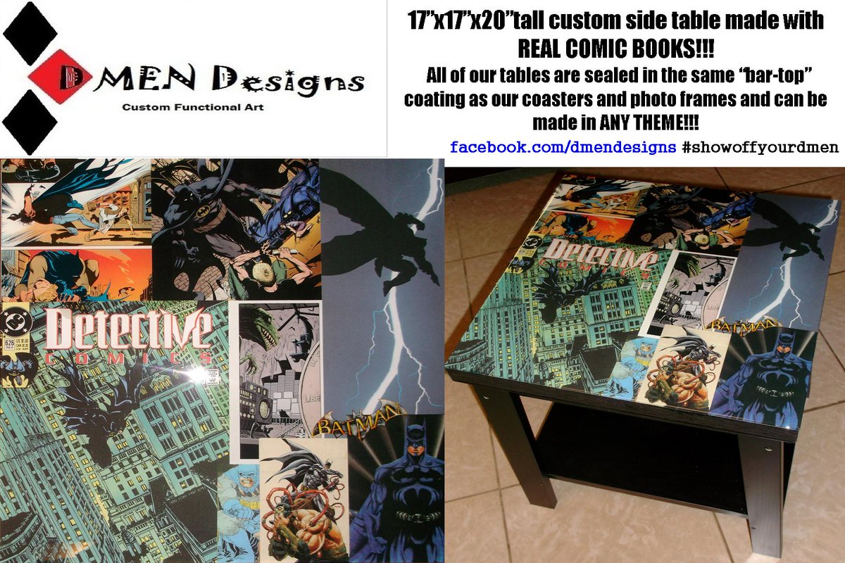 DmenDesigns's tweet photo. #custom #comics #table #handmade with REAL @DCComics #Batman #comicbooks
#custommade #comicart #homedecor #handmadegifts #comicbookart #batmanforever #dccomics #homedecorideas #comicbookhour #Smallbusiness #homedecorating #FamilyBusiness #DmenDesigns #showoffyourdmen https://t.co/2lKgzmFMfo