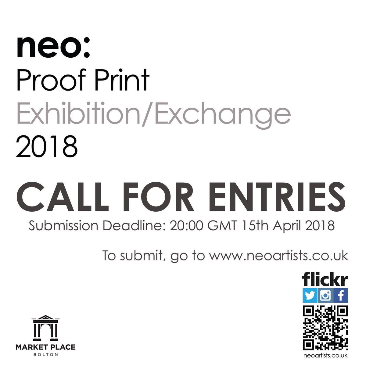 Call for Entries! #nPPEE2018 neo: Proof Print Exhibition/Exchange 2018 neoartists.co.uk/proof.asp  Free online digital call, £15 exhibition hanging then further selection of 30 artists into the ultimate #PrintExchange Submission Deadline 20:00 GMT 15th April 2018. 30x30 #Printmaking