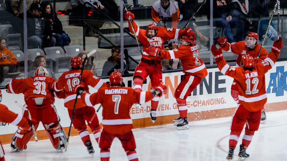 Pure joy. Triple OT winner. <a href="/SHUBigRed/">SHU Pioneers</a> <a href="/SHUprez/">Dr. P</a>