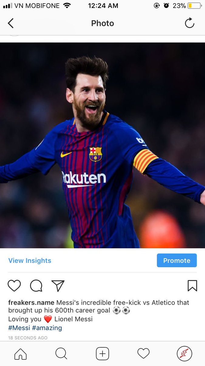 FreakersName's tweet photo. Messi's incredible free-kick vs Atletico that brought up his 600th career goal ⚽️⚽️
Loving you ❤️ Lionel Messi 
#Messi600 #amazing https://t.co/5bx09y2Wxl