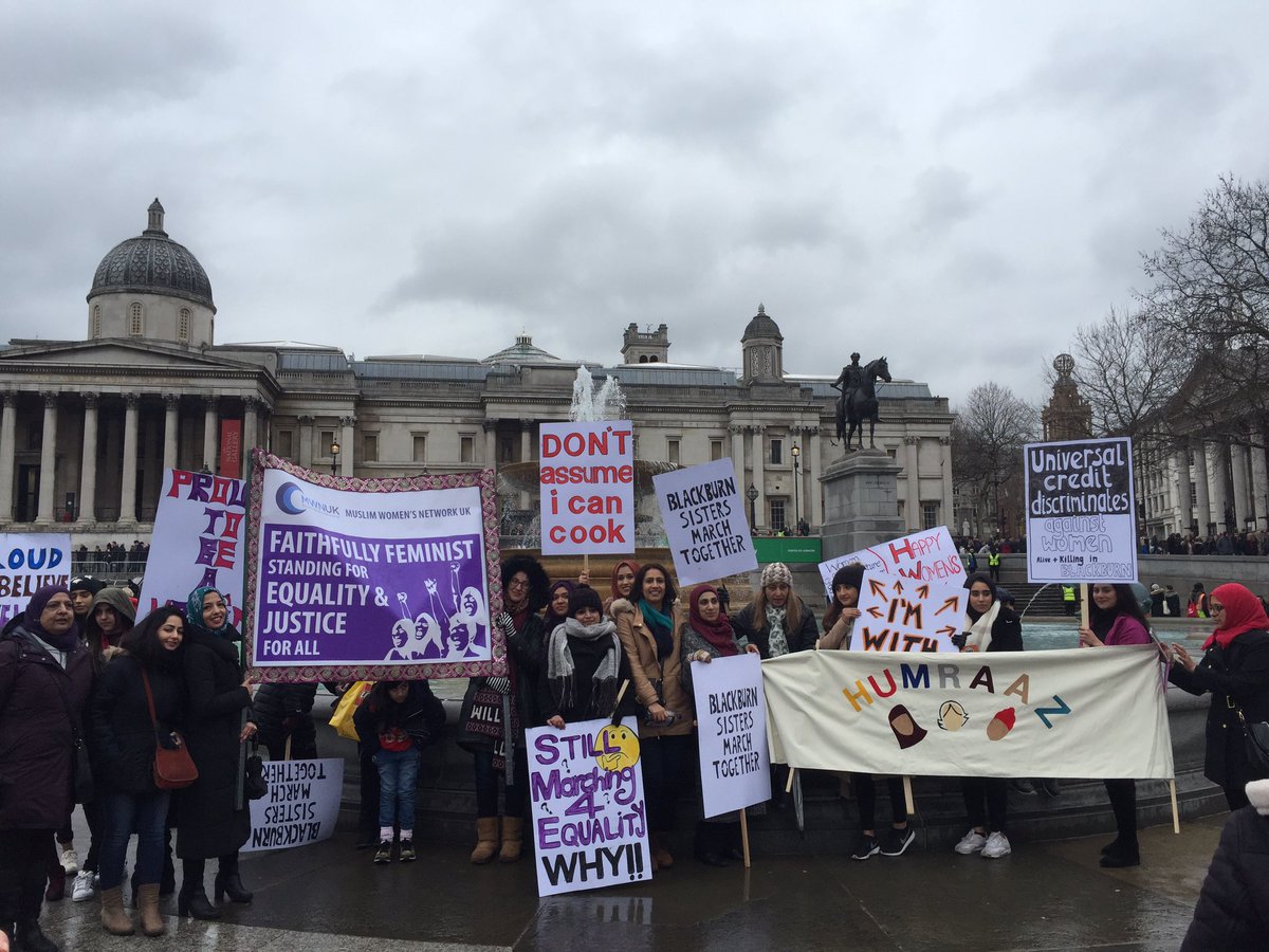 ShaistaGohir's tweet photo. Thank you .@HumraazBlackbur for bringing your ladies from Blackburn to join us .@MuslimWomenUK and .@careintuk #stillmarching #March4Women https://t.co/73EJ4gAppA