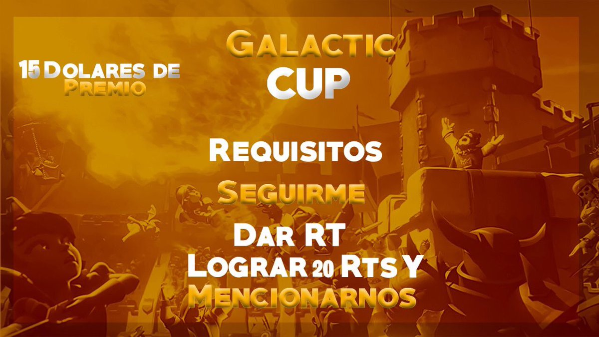 Necesitamos 20 rt’s para participar en la @GalacticCUP_