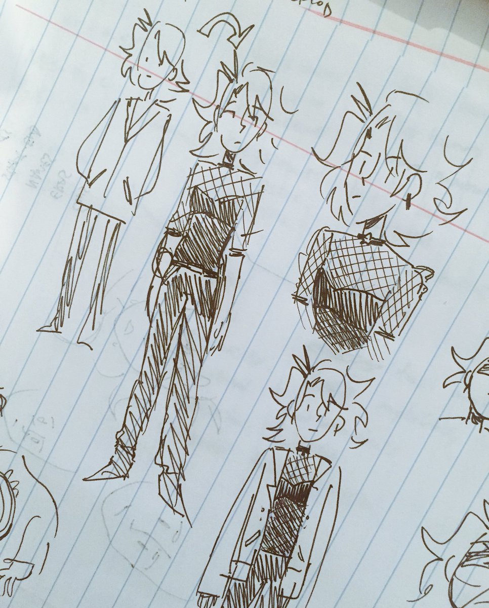 &amp; mindless doodling in-between classes ?‍♀️
#art #ocs 