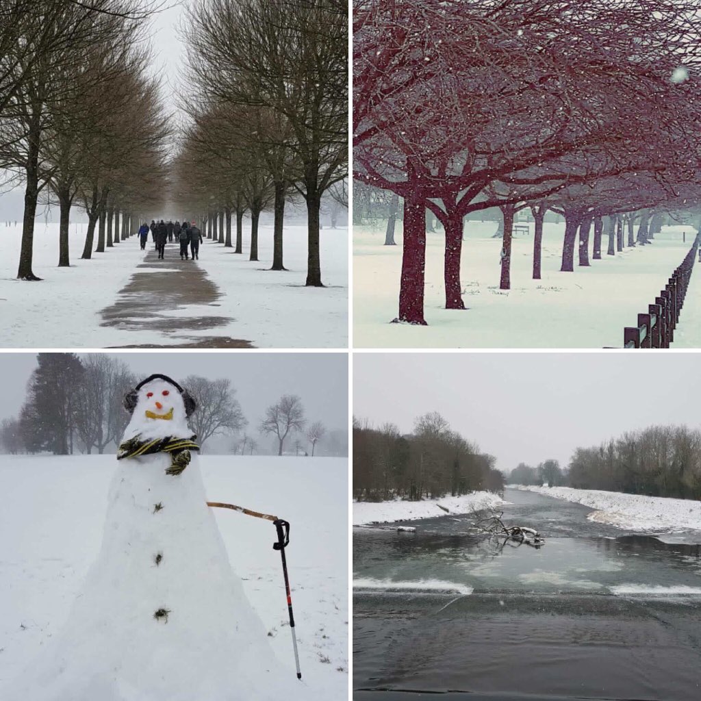 ILovesTheDiff's tweet photo. Some more lovely #CardiffSnow pics of Pontcanna Fields and the icy Taff kindly sent to us by Helen Bennett. https://t.co/ivK0tjRltc