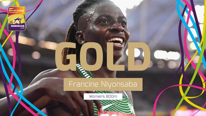 mashariki_tv's tweet photo. 🔴 Mwanariadha wa kike kutoka #Burundi kwa mita 800 @FrancineNiyons4 leo amejishindia dhahabu kwenye michuano ya riadha ya dunia iliyofanyika huko #Birmingham2018,  kwa kutumia muda wa 1'58"31'''. 
Mwanariadha huyo amejinyakulia kitita cha Dola elfu hamsini za kimarekani. https://t.co/4FED8knWbH