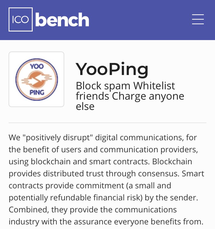 yoo_ping's tweet photo. Have you seen our review on ico bench? Get over and check it out #stopSpam #bounty #bounties #cryptocurrency #ico #presale #yooping  #smartcontracts #blockchain #crypto #cryptoenthusiast #getinvolved #eth #btc #tech #bitcoin #ethereum https://t.co/DPX8SPYxkU