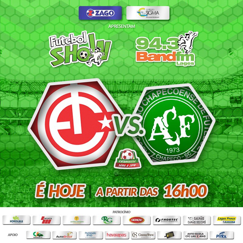 bandfmlages's tweet photo. O #FutebolShow hoje começa às 16h45. https://t.co/VfPvvQps4q