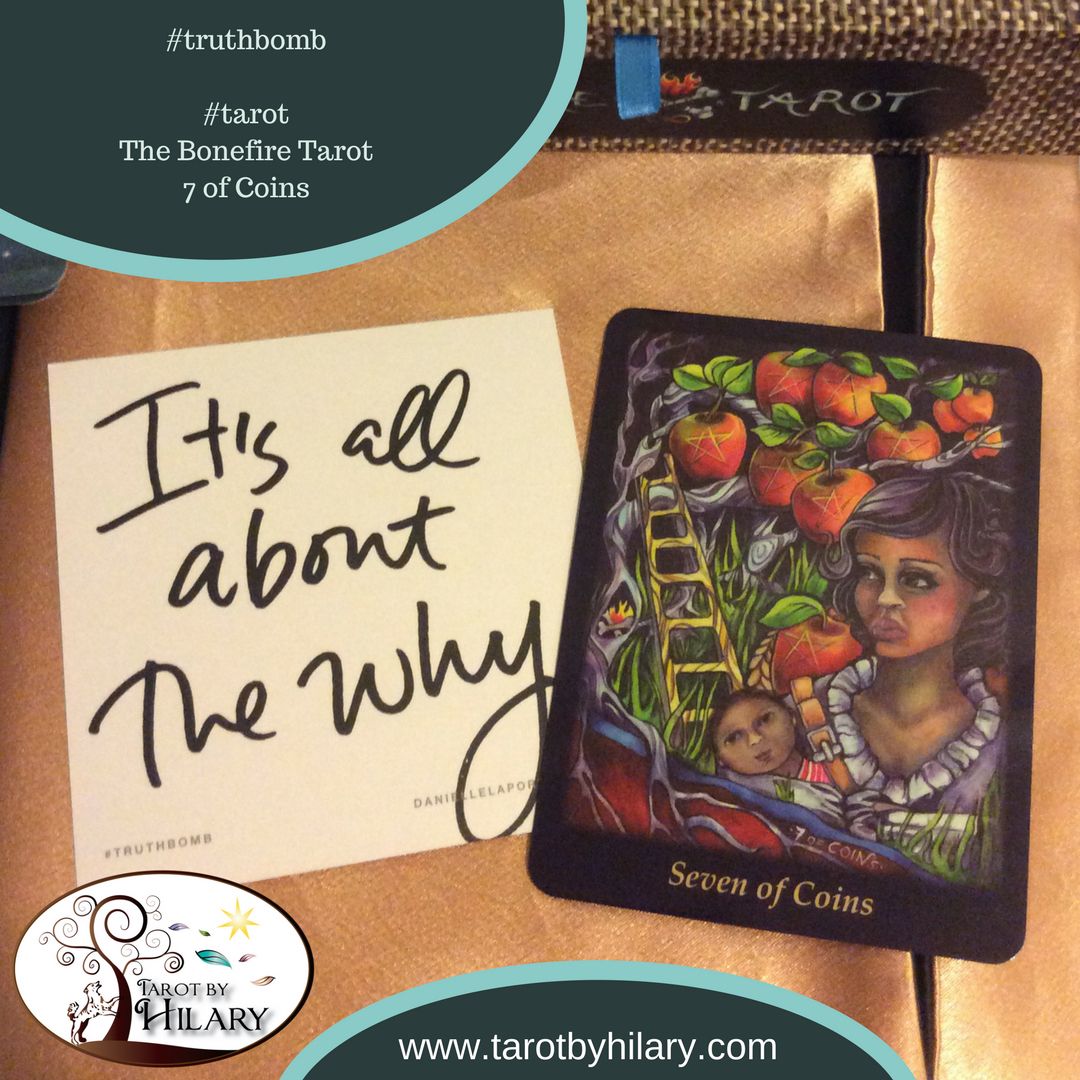 tarotbyhilary's tweet photo. 🔮🃏7 of Coins: The word I keep hearing is "fruition." This is a checking your work kind of card to make sure that it's both still what you want and that you are on the right track.

#truthbomb #tarot #cardoftheday #BonefireTarot #tarotbyhilary https://t.co/k3sYipmv5o