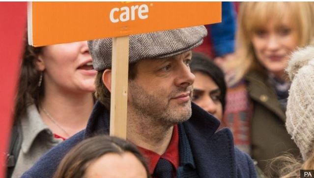 BBCLondonNews's tweet photo. Actor Michael Sheen has said he would "absolutely" take a pay cut if it meant being paid the same as an actress on the March4Women event in London https://t.co/ZACqNF44r7 https://t.co/9838AgS04W